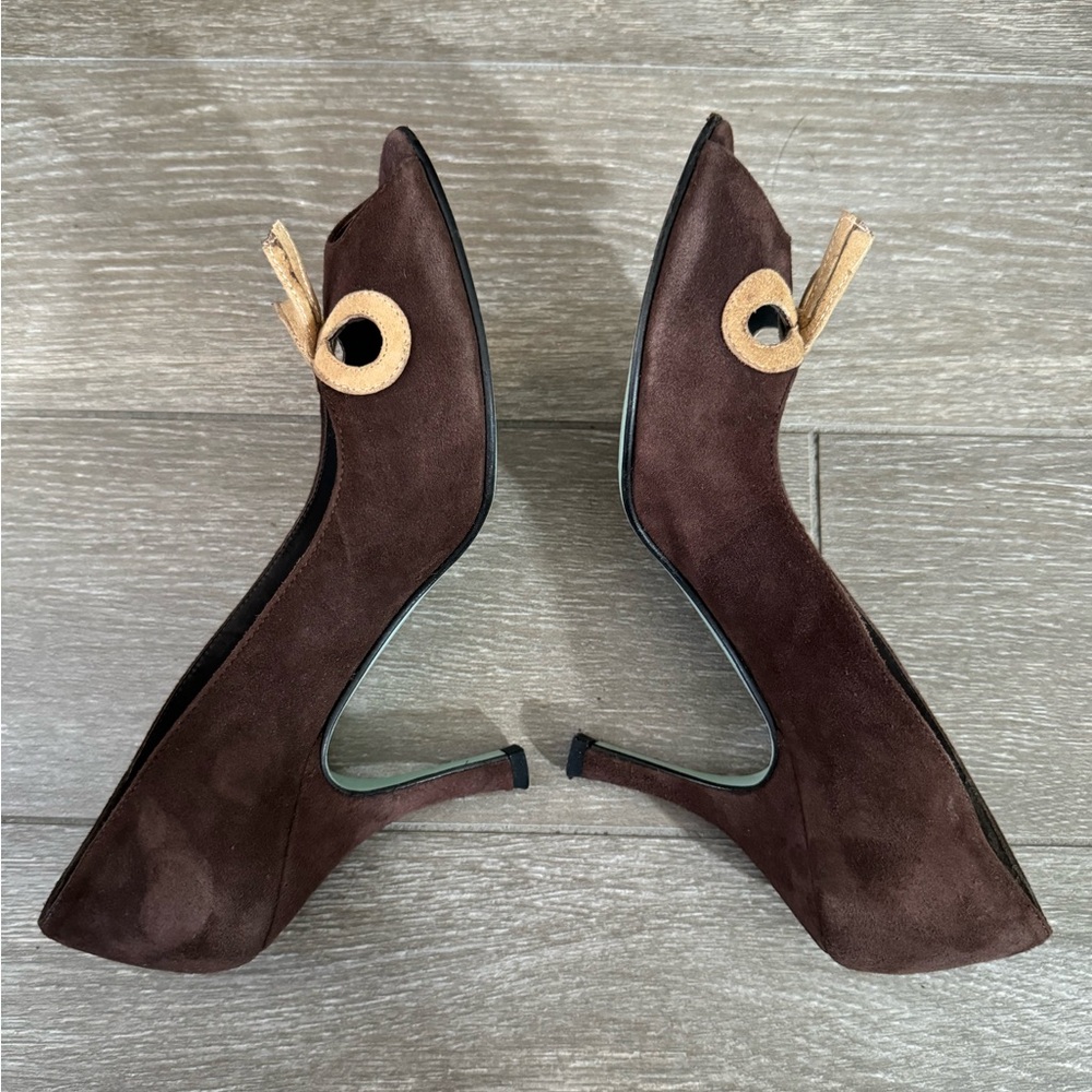 Cynthia Rowley Suede Brown Pumps